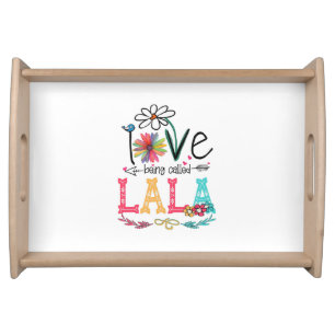 Mother I Love Being Called Lala Sunflower Birthday Serving Tray