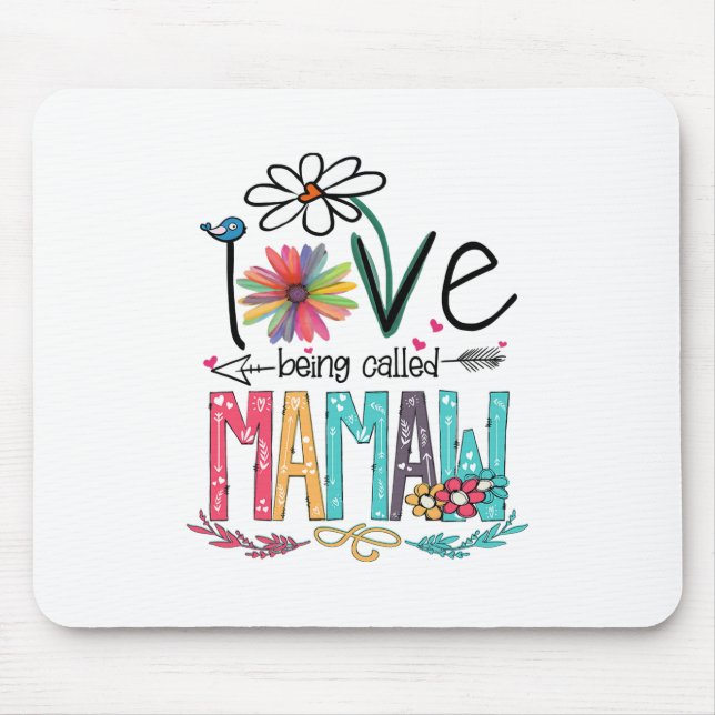 Mother I Love Being Called Mamaw Sunflower Mouse Pad (Front)