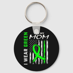 Mother I Wear Green For My Mom Kidney Disease Awar Keychain