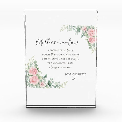 Mother In Law Acrylic Block | Gift For Mother in L
