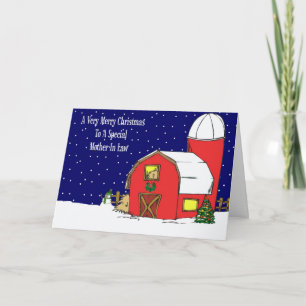 Mother In Law Barn Christmas Card