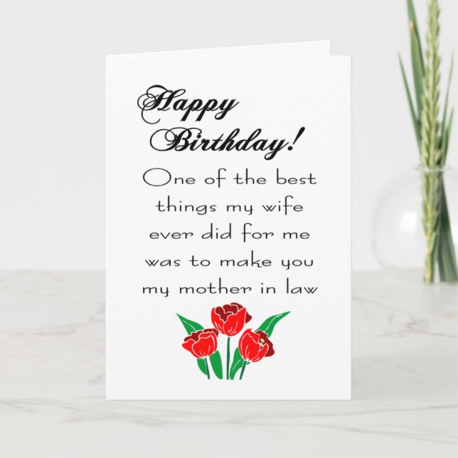 mother in law bithday card (Front)