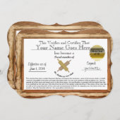 Mother in Law Certificate - humor (Front/Back)