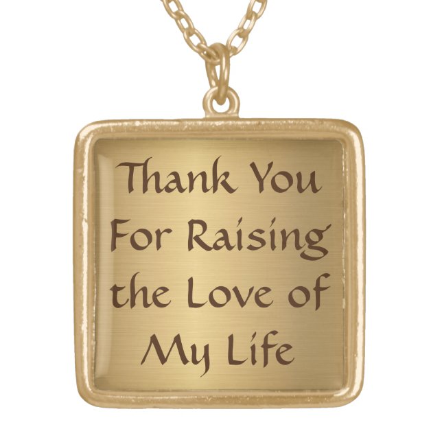 Mother-In-Law Gift Necklace - Gold Plated (Front)