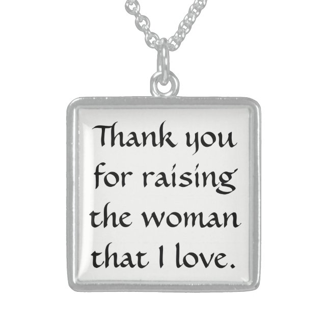Mother-In-Law Gift Necklace Mother's Day Gift (Front)