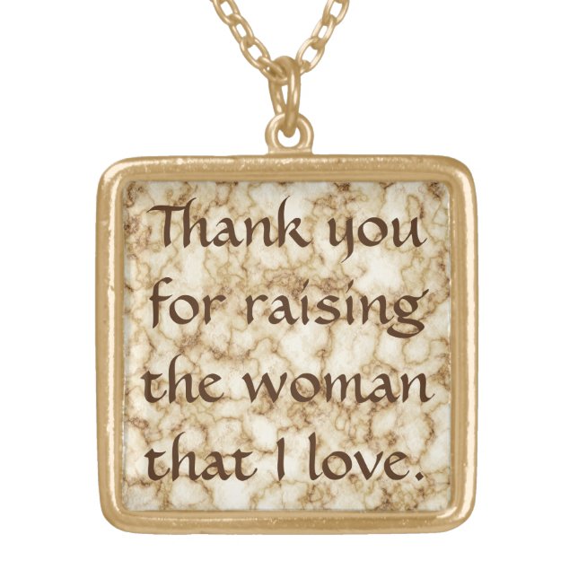 Mother-In-Law Gift Necklace Mother's Day Gift (Front)