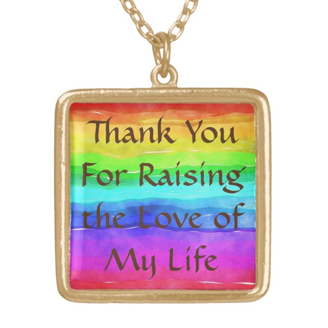 Mother-In-Law Gift Necklace - Rainbow (Front)