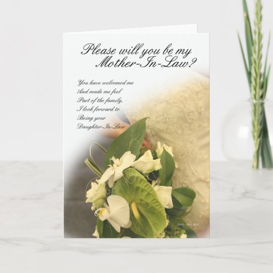 Mother In Law Greeting Card Will You Be My Mother Card