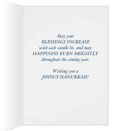 Mother-in-Law Hanukkah Wishes Blue Menorah (Inside (Right))
