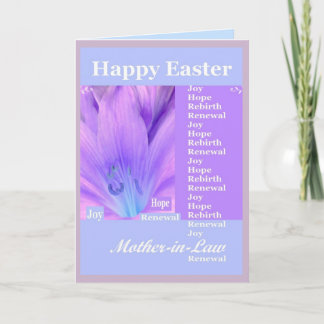 MOTHER-IN-LAW - Happy Easter with Lily Holiday Card
