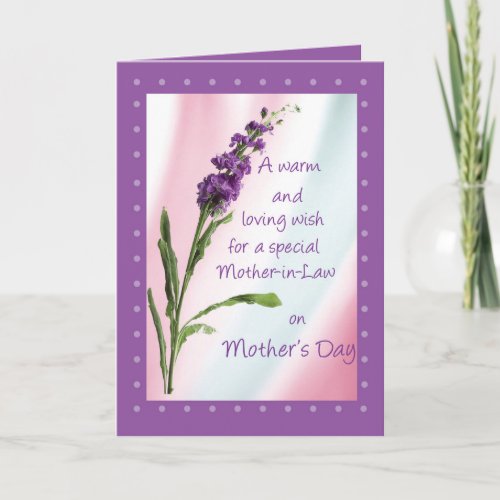 Mother_in_Law Mothers Day Religious Wildflower Card