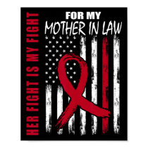 Mother In Law Multiple Myeloma Awareness American  Poster