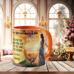 Mother-in-Law Thank You Wedding  Coffee Mug<br><div class="desc">Mug featuring a colorful watercolor painting of a woman looking at a sunset in a summer landscape. The label can be dragged,  scaled or deleted according to your needs. Beautiful to thank your (future) mother-in-law or customize for other purposes.</div>