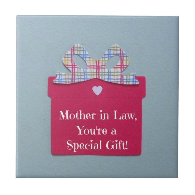Mother-in-Law, You're a Special Gift! Ceramic Tile (Front)
