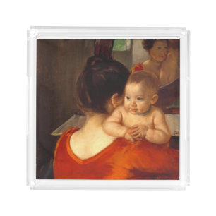 Mother in Red with Child Acrylic Tray