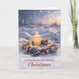 Mother In Remembrance Christmas with Memorial Card