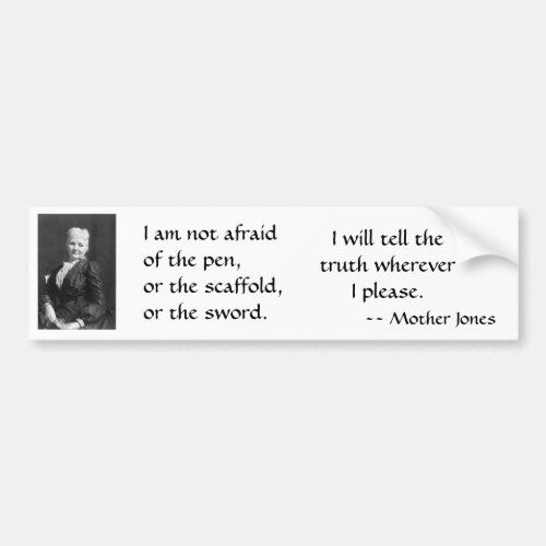 Mother Jones Bumper Sticker