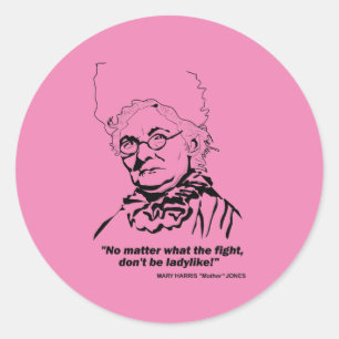 Mother Jones Quote Classic Round Sticker