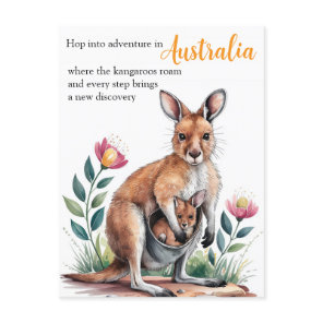 Mother Kangaroo Postcard