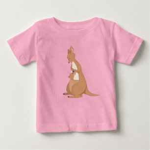 Mother Kangaroo With Baby Baby T-Shirt