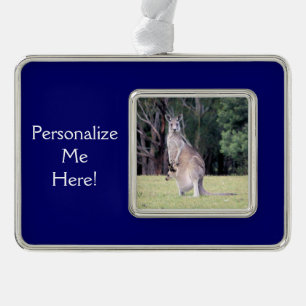 Mother Kangaroo with Baby Joey in Her Pouch Ornament