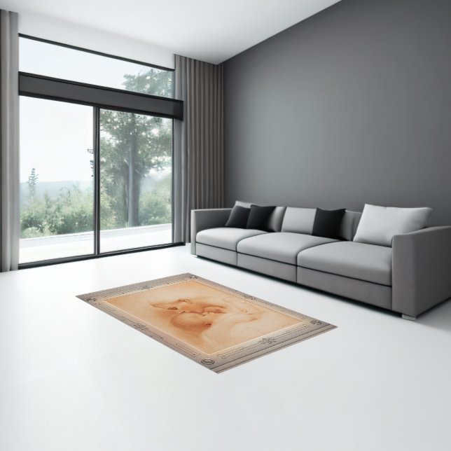 Mother Kissing Her Baby by Charles Gates Sheldon Rug (Insitu (Indoor 3))