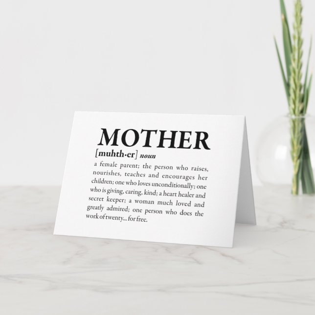 Mother Letterpress Thank You Card (Front)