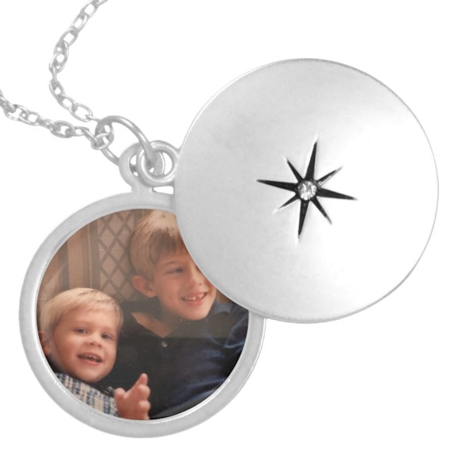 Mother Locket Kids Photo Gift for Mom Necklace (Front)