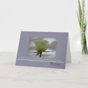 Mother loss Rose sympathy Card