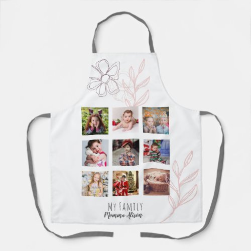 Mother Loves Her Children Family PHOTO COLLAGE Apron