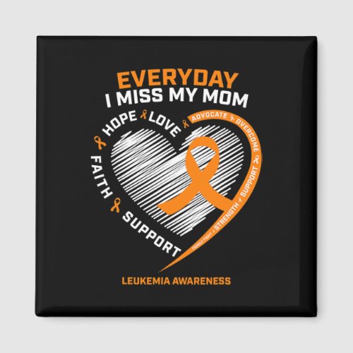 Mother Loving Memory Of Mom Leukemia Awareness  Magnet