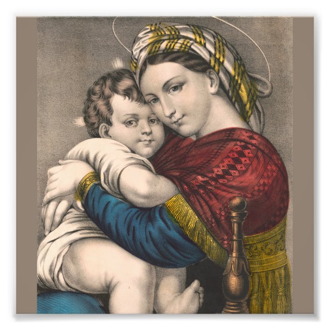 Mother marry with baby Jesus  Photo Print (Front)