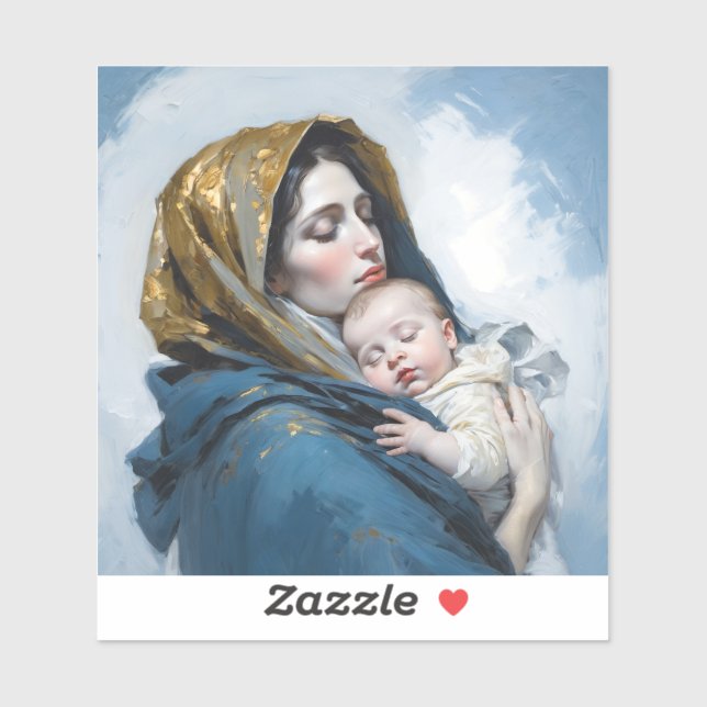 Mother Mary and Baby Jesus Sticker (Sheet)