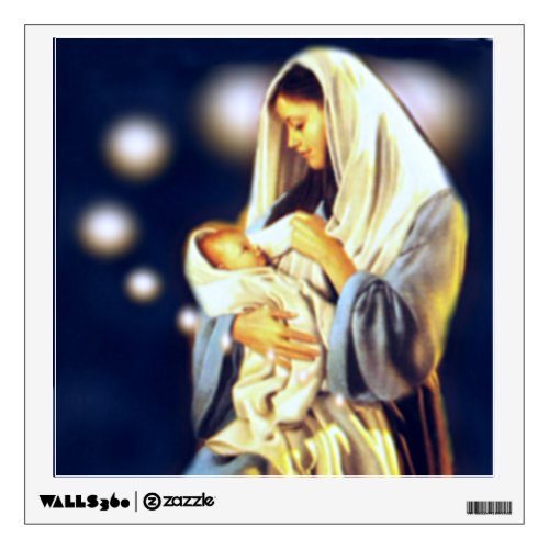 Mother Mary and Infant Child Jesus Wall Sticker
