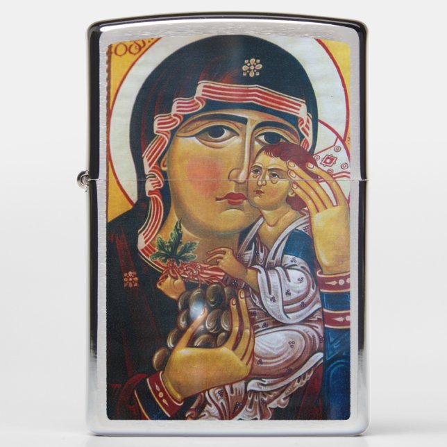 Mother Mary And Jesus Art Zippo Lighter (Front)