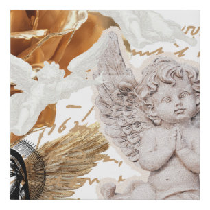 Mother Mary Angel Themed Peaceful And Luxurious Faux Canvas Print