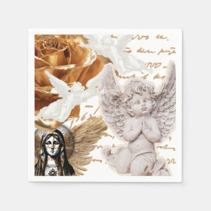 Mother Mary Angel Themed Peaceful And Luxurious Napkins