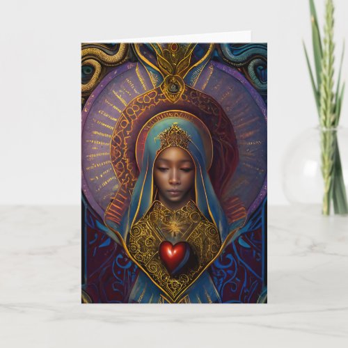  Mother Mary Black Madonna Blank Notecard