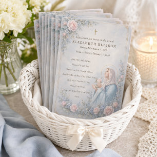 Mother Mary Catholic Funeral Prayer Memorial Business Card