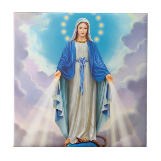 Mother Mary Ceramic Tile (Front)