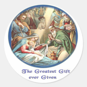 Mother Mary Classic Round Sticker