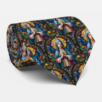 Mother Mary Colorful Stained Glass Virgin Mary