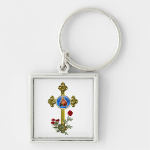 Mother Mary cross Keychain