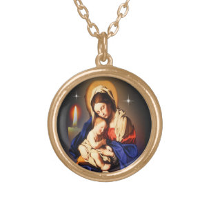 Mother Mary Gold Plated Necklace