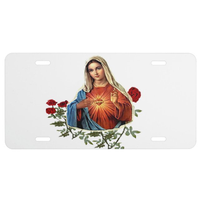  mother mary license plate (Front)