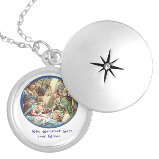 Mother Mary Locket Necklace (Front)