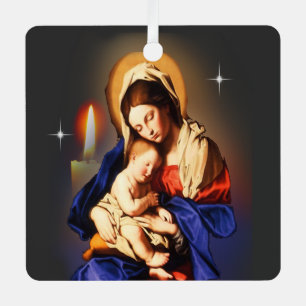 Mother Mary Metal Ornament