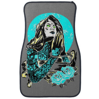 Mother Mary neon Car Floor Mat