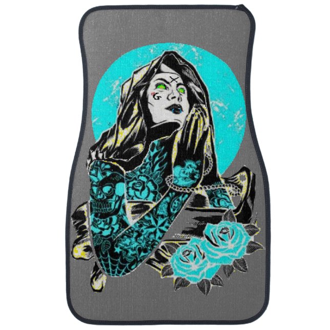 Mother Mary neon Car Floor Mat (Front)