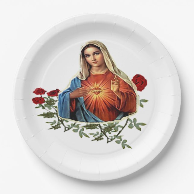  mother mary paper plates (Front)